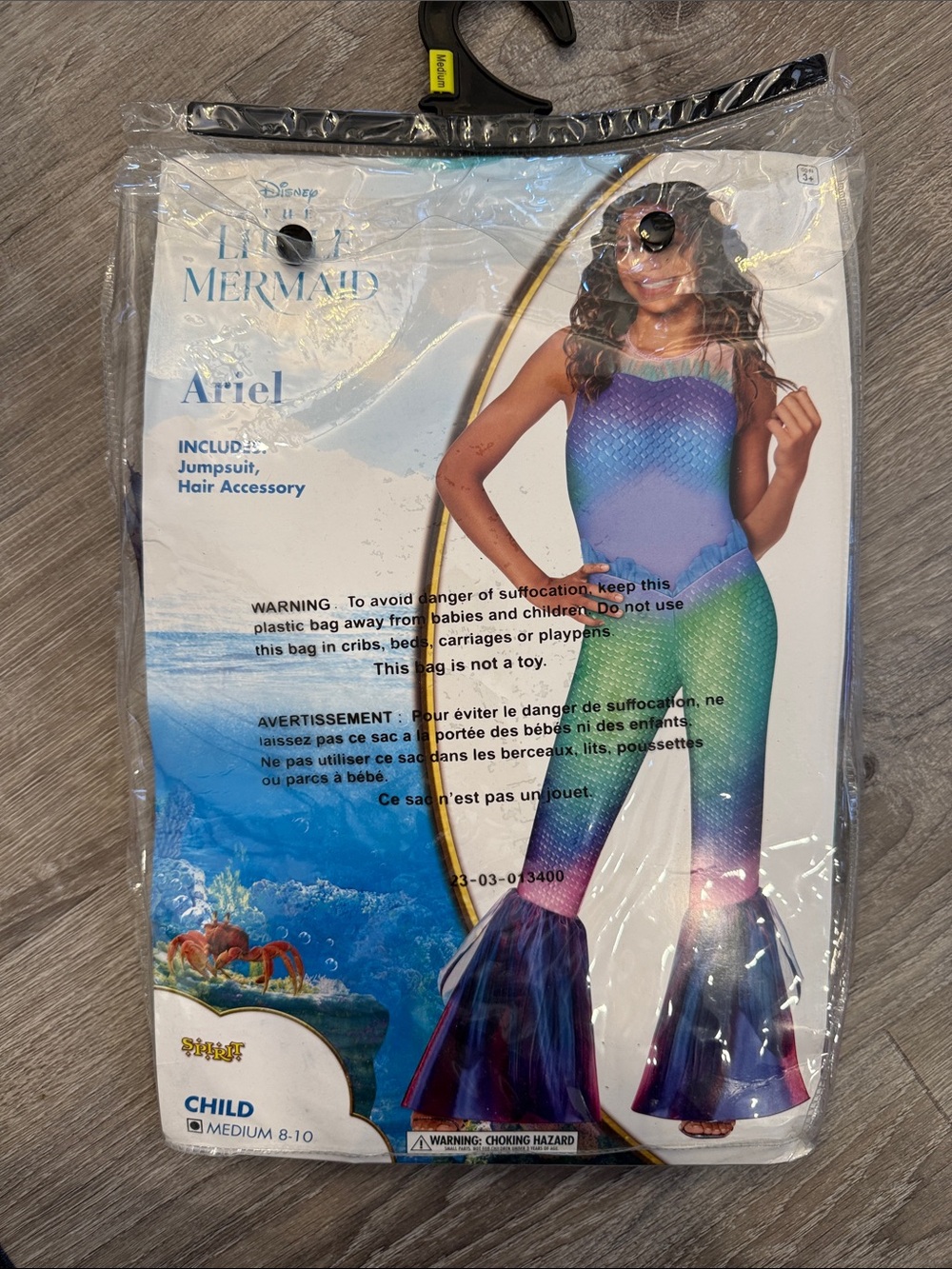 Disney Ariel Mermaid Costume Jumpsuit in Blue, Purple & Green